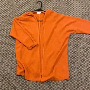 Rustic orange cardigan. M/L